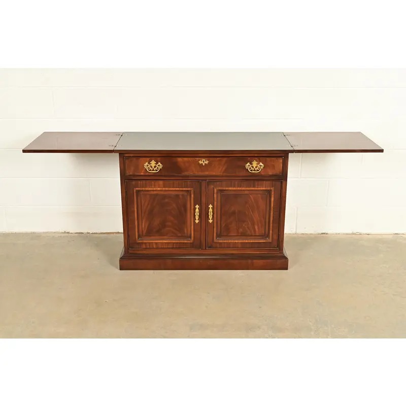 Drexel Heritage Georgian Flame Mahogany Flip Top Buffet Server or Bar Cabinet - Image 12