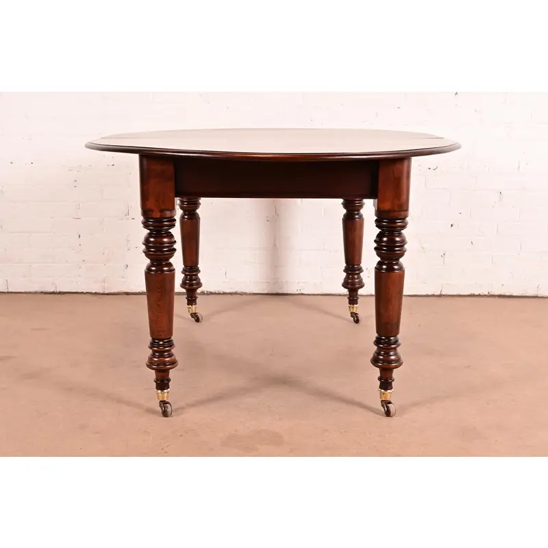 R. J. Horner Style Antique Victorian Carved Mahogany Extension Dining Table, Newly Refinished - Image 12