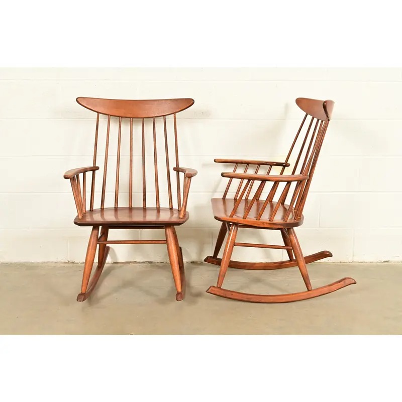 Russel Wright for Conant Ball Solid Birch Rocking Chair | 1950s - Image 12