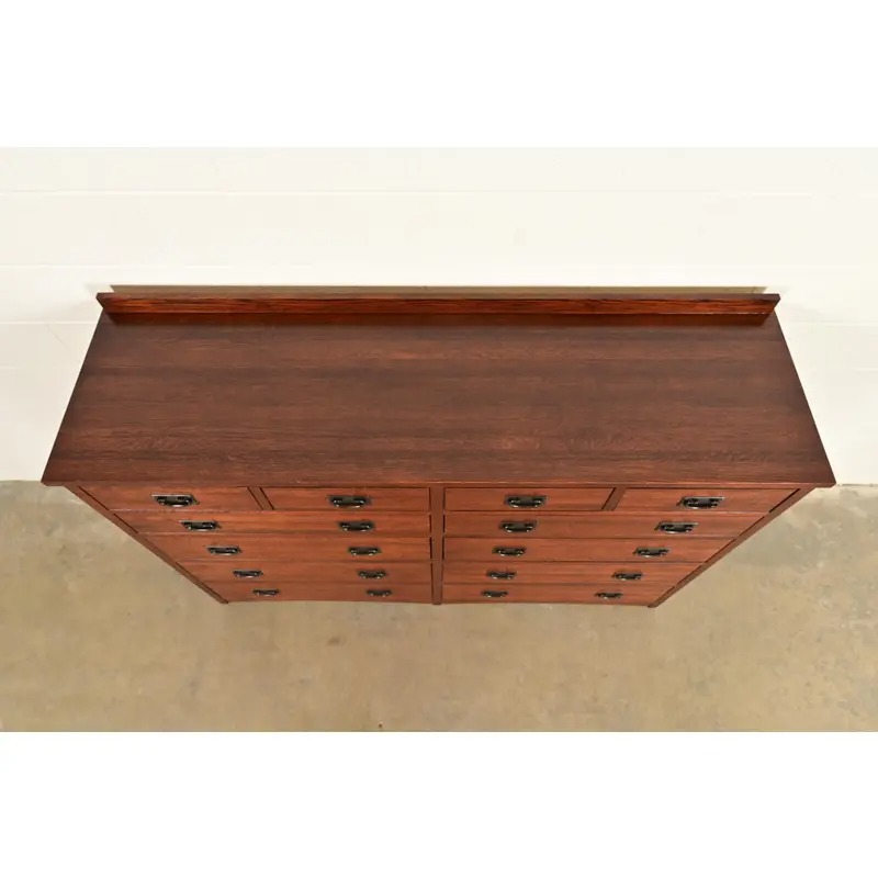 Stickley Style Mission Oak Arts & Crafts Twelve-Drawer Dresser or Chest of Drawers - Image 12