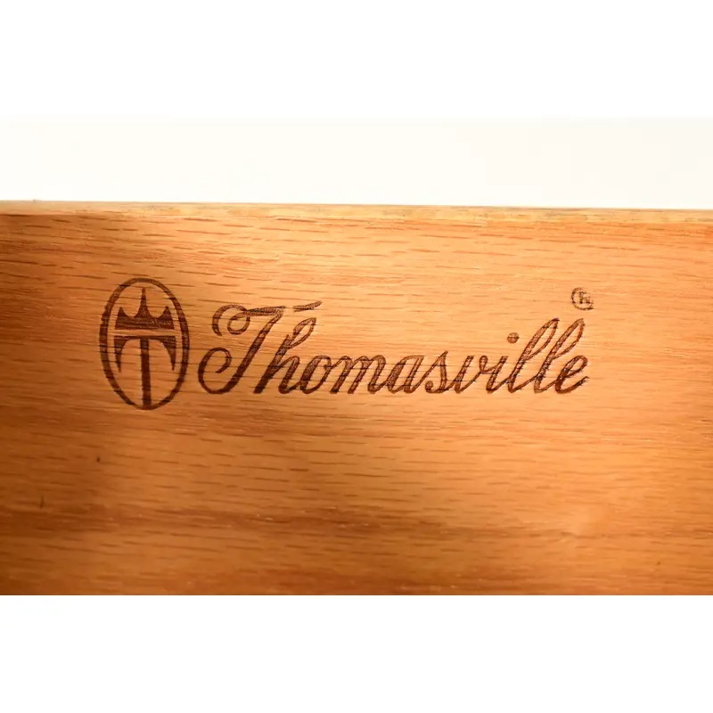 Thomasville French Provincial Carved Walnut Secretary Desk With Bookcase Hutch - Image 12