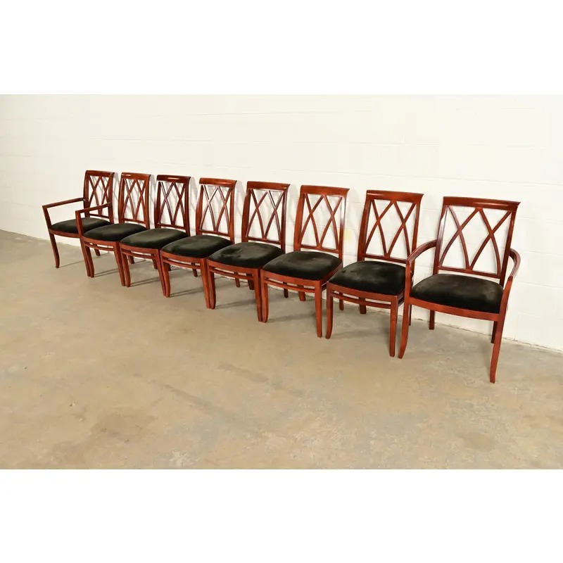 Bernhardt Regency Carved Mahogany Side Chairs or Dining Chairs | Pair - Image 13