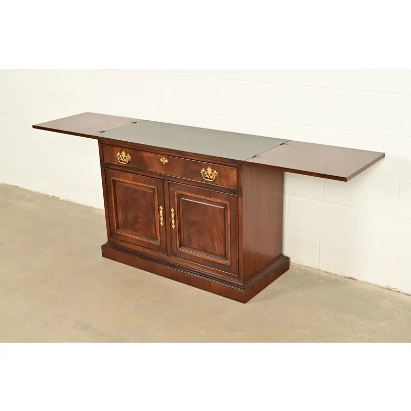 Drexel Heritage Georgian Flame Mahogany Flip Top Buffet Server or Bar Cabinet - Image 13
