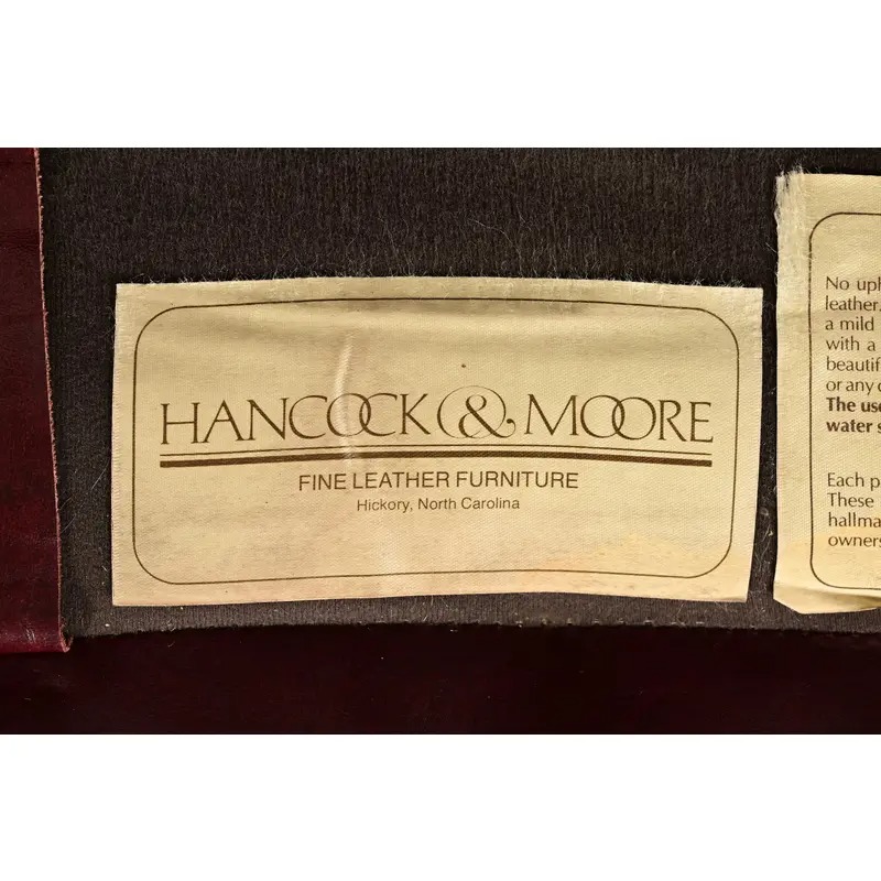 Hancock & Moore Chippendale Wingback Leather Lounge Chair - Image 13