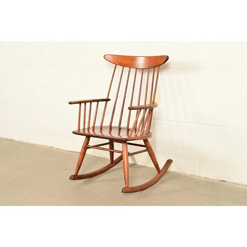 Russel Wright for Conant Ball Solid Birch Rocking Chair | 1950s