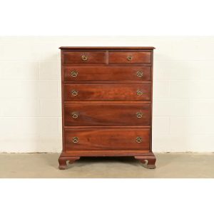 Stickley American Colonial Solid Cherry Wood Highboy Dresser | Circa 1950s