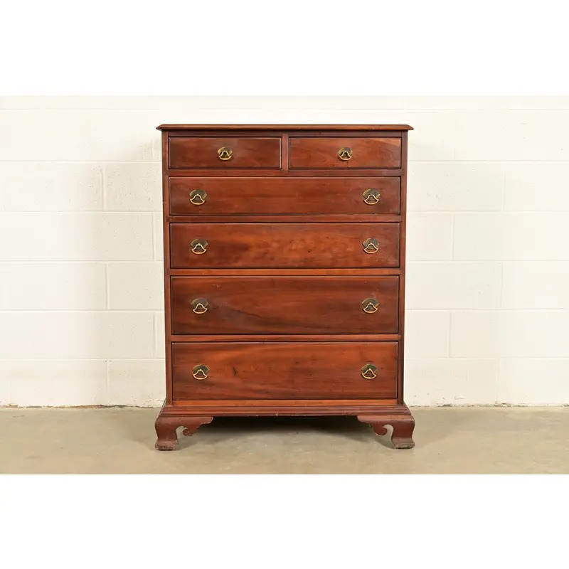 Stickley American Colonial Solid Cherry Wood Highboy Dresser | Circa 1950s