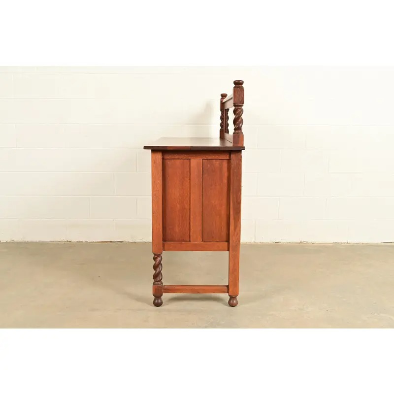 Stickley Brothers Antique Mission Oak Arts & Crafts Sideboard or Bar Cabinet, Circa 1910 - Image 13