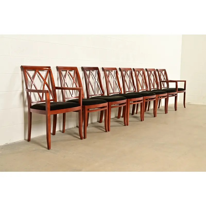 Bernhardt Regency Carved Mahogany Armchairs | Pair - Image 14