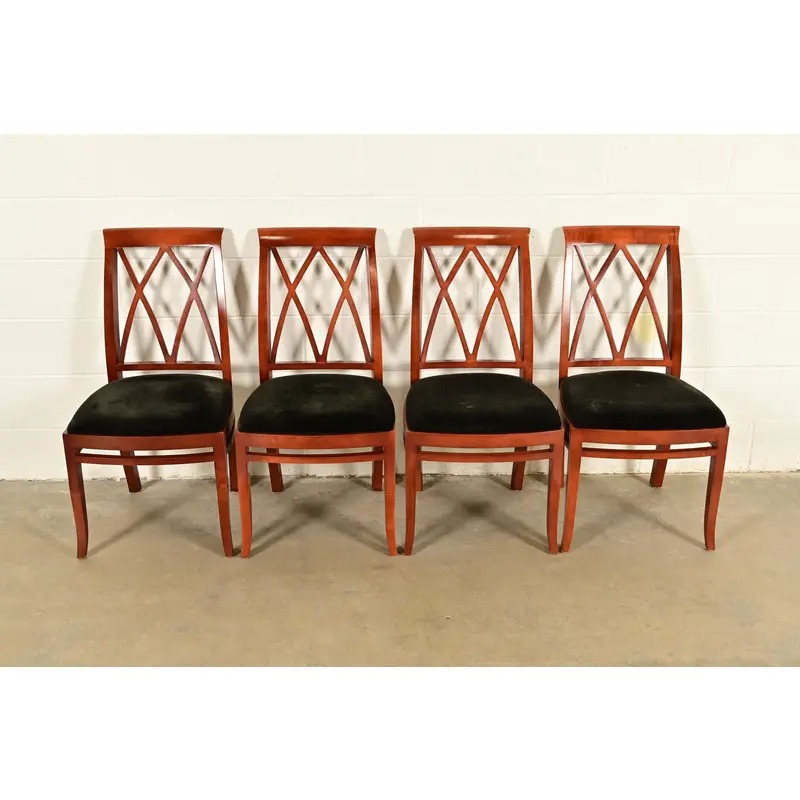 Bernhardt Regency Carved Mahogany Dining Chairs | Set of Four