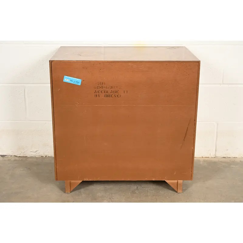 Drexel Heritage Mid-Century Modern Hollywood Regency Campaign Walnut Nightstand, 1970s - Image 14