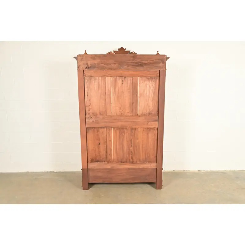 R. J. Horner Style Antique Victorian Carved Walnut Bookcase Cabinet, Circa 1880s - Image 14