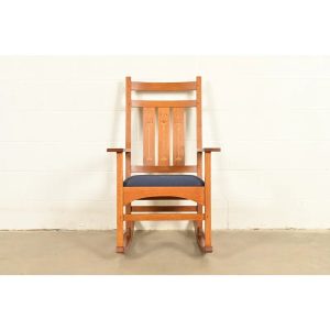 Stickley Harvey Ellis Collection Mission Inlaid Oak Arts & Crafts Rocking Chair