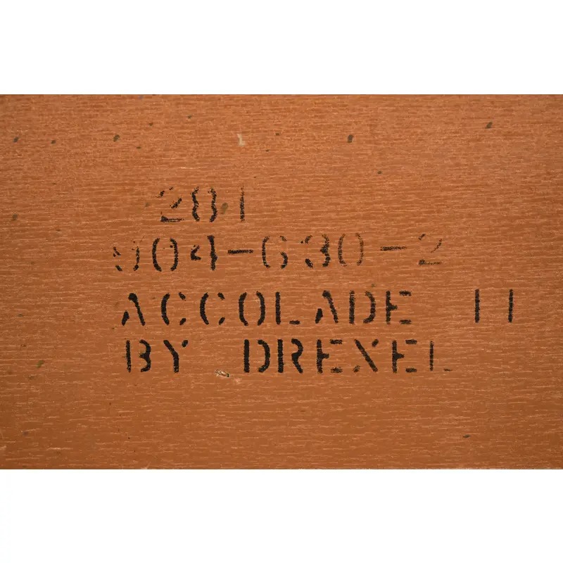 Drexel Heritage Mid-Century Modern Hollywood Regency Campaign Walnut Nightstand, 1970s - Image 15