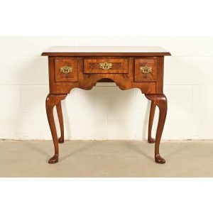 Councill Furniture Queen Anne Inlaid Mahogany Lowboy Dresser or Console Table