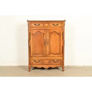 French Provincial Louis XV Fruitwood Gentleman's Chest by Fancher, Circa 1940s