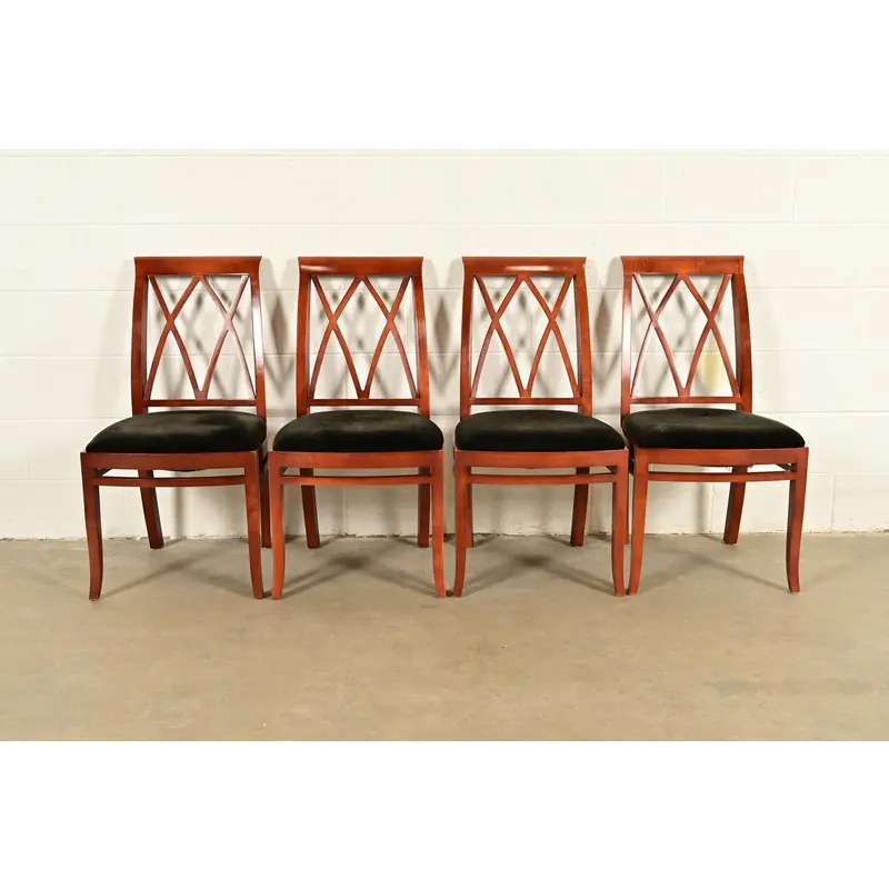 Bernhardt Regency Carved Mahogany Dining Chairs | Set of Four - Image 2