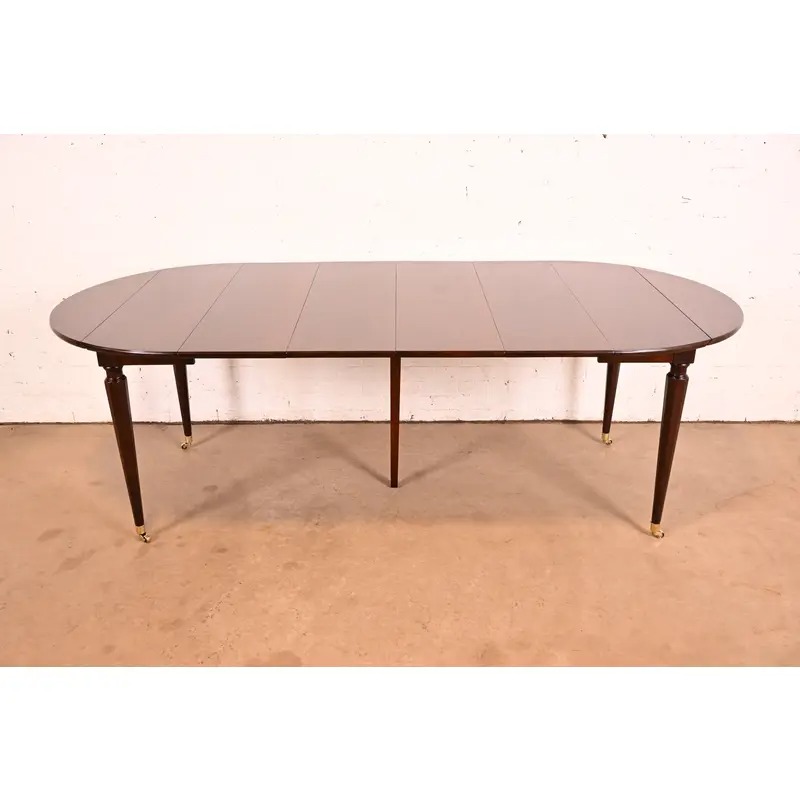 Kindel Furniture French Regency Louis XVI Cherry Wood Extension Dining Table, Newly Refinished - Image 2