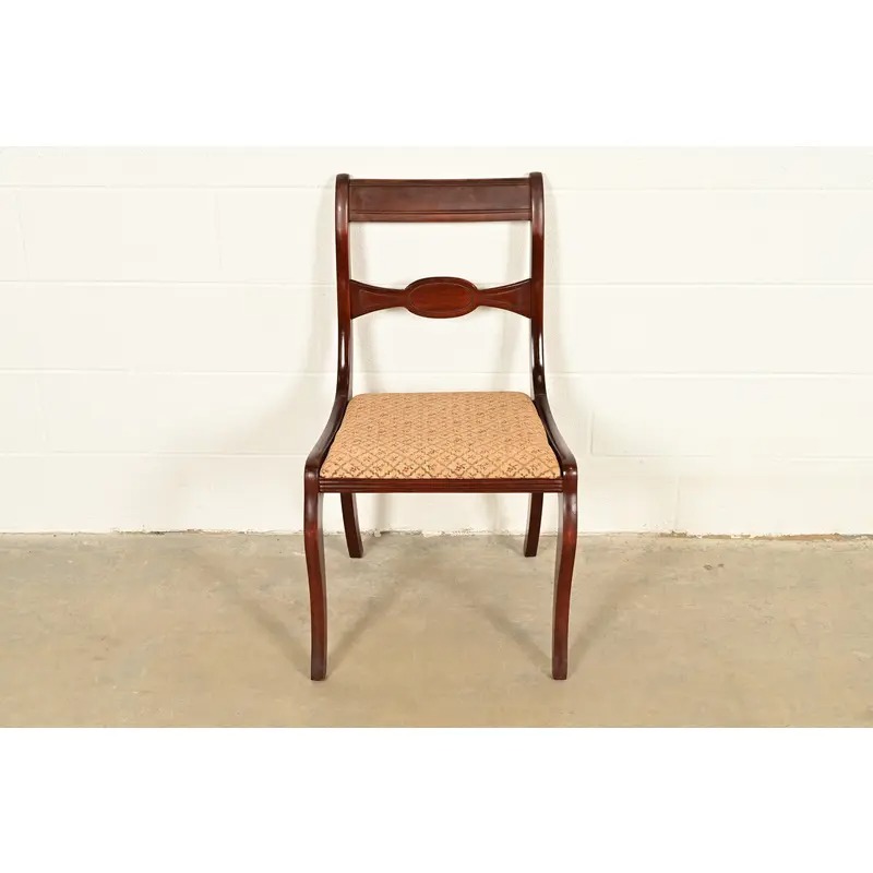 Kindel Furniture Style Regency Carved Mahogany Side Chair or Dining Chair, Circa 1940s - Image 2