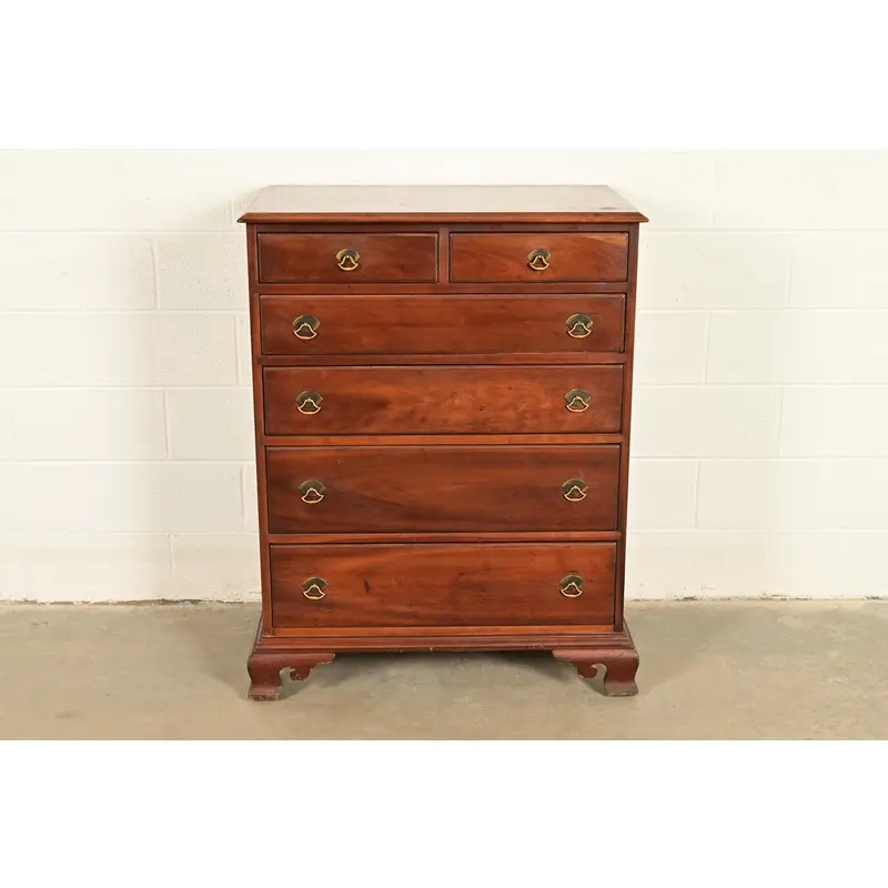 Stickley American Colonial Solid Cherry Wood Highboy Dresser | Circa 1950s - Image 2
