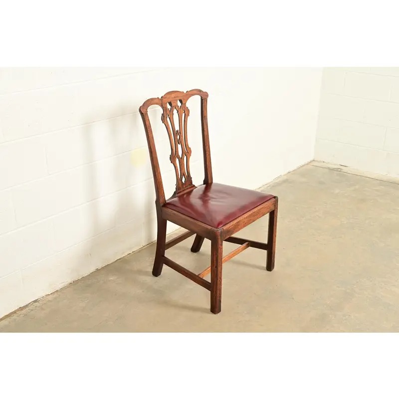 18th Century Antique Thomas Chippendale Period Carved Mahogany Side Chair or Dining Chair - Image 3