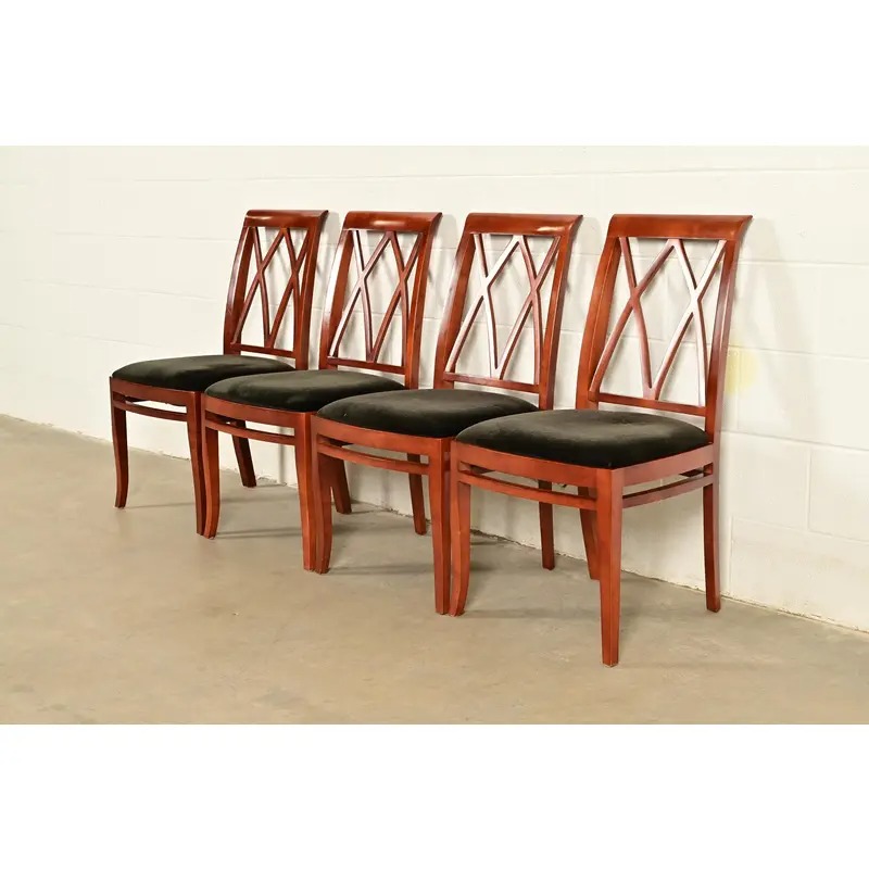 Bernhardt Regency Carved Mahogany Dining Chairs | Set of Four - Image 3