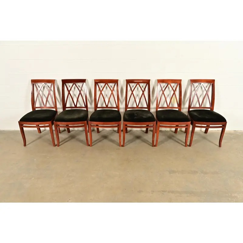 Bernhardt Regency Carved Mahogany Dining Chairs | Set of Six - Image 3