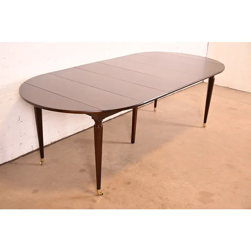 Kindel Furniture French Regency Louis XVI Cherry Wood Extension Dining Table, Newly Refinished - Image 3