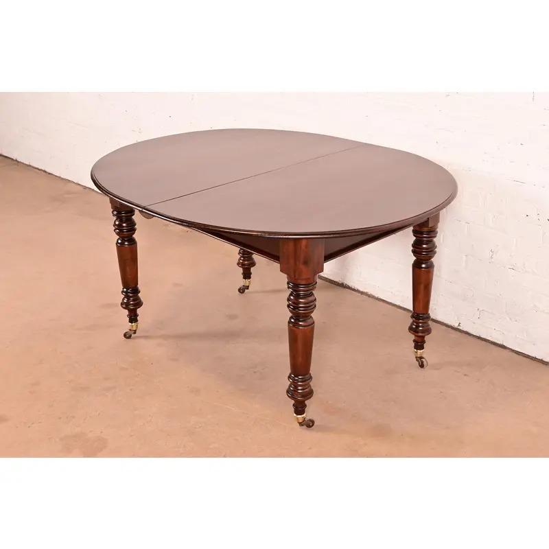 R. J. Horner Style Antique Victorian Carved Mahogany Extension Dining Table, Newly Refinished - Image 3