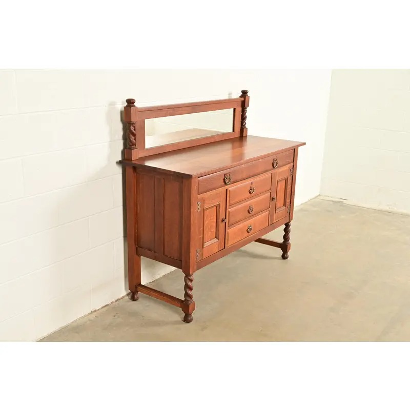 Stickley Brothers Antique Mission Oak Arts & Crafts Sideboard or Bar Cabinet, Circa 1910 - Image 3