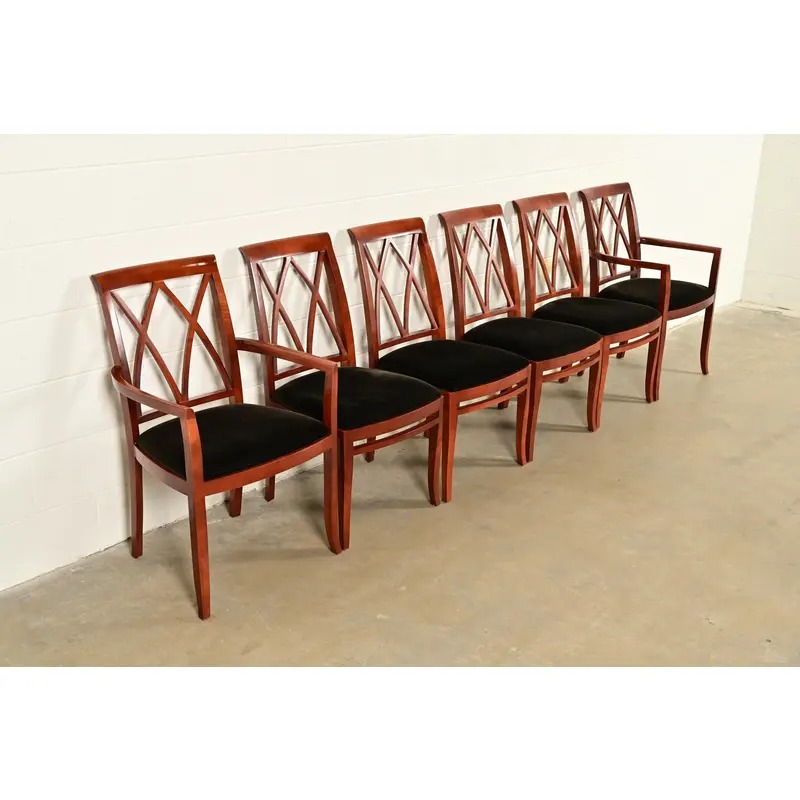 Bernhardt Regency Carved Mahogany Dining Chairs | Set of Six - Image 4