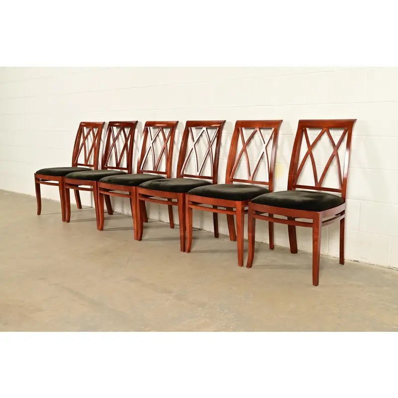 Bernhardt Regency Carved Mahogany Dining Chairs | Set of Six - Image 4