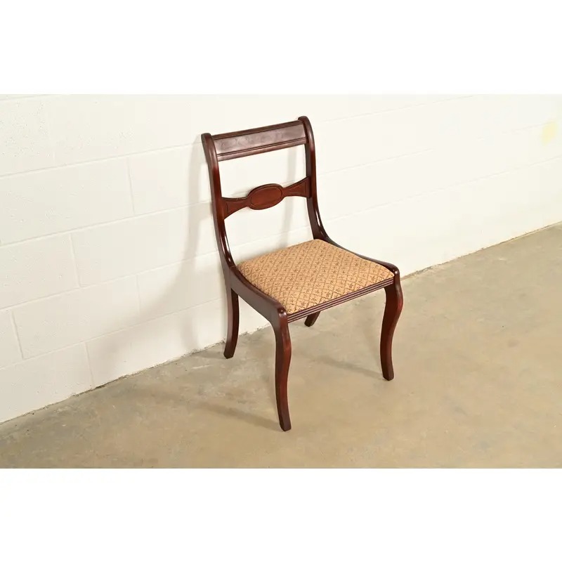 Kindel Furniture Style Regency Carved Mahogany Side Chair or Dining Chair, Circa 1940s - Image 4
