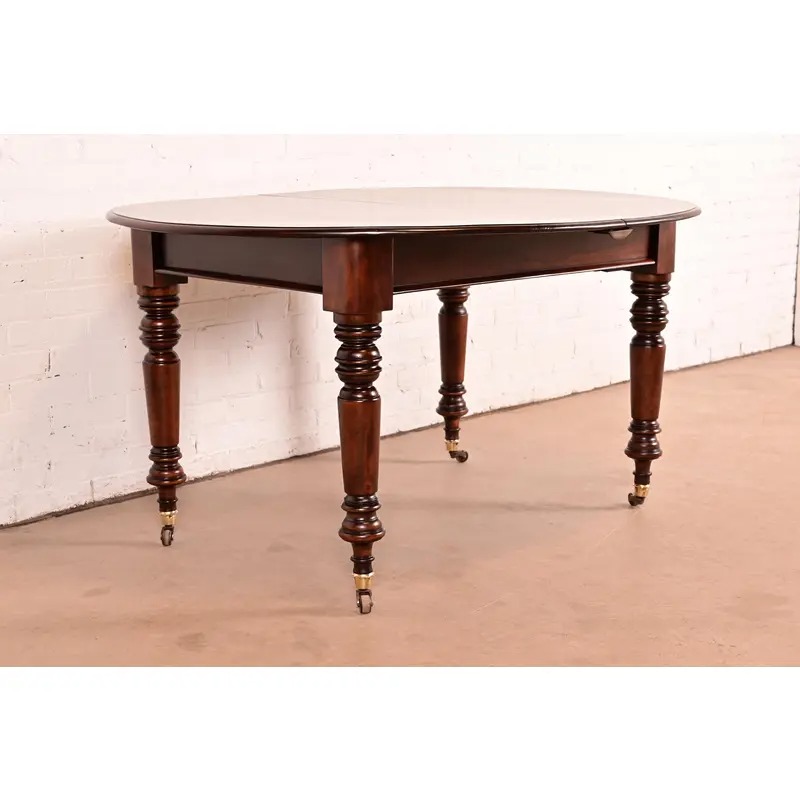 R. J. Horner Style Antique Victorian Carved Mahogany Extension Dining Table, Newly Refinished - Image 4