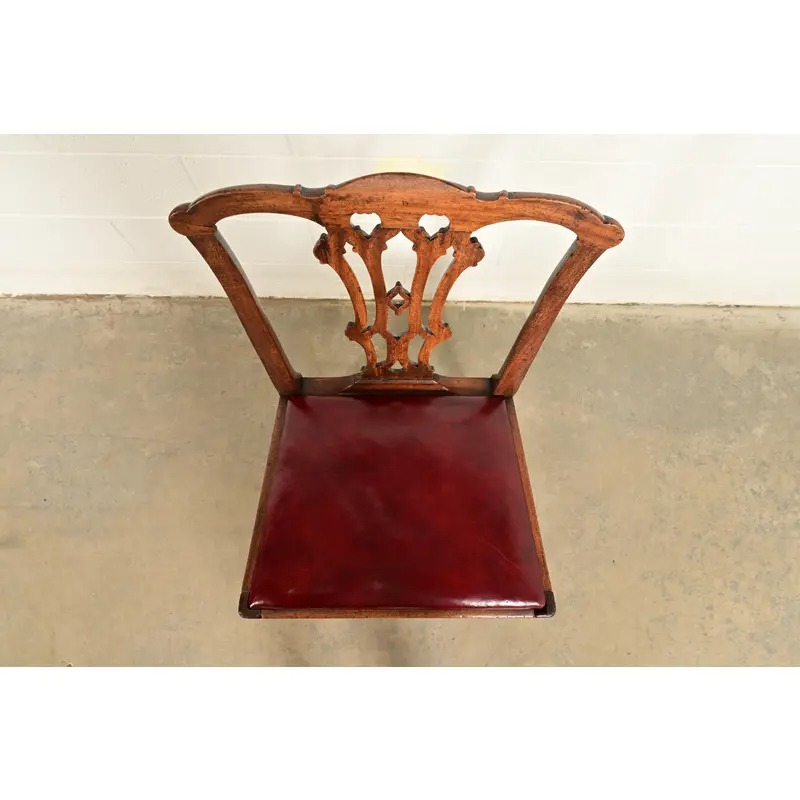 18th Century Antique Thomas Chippendale Period Carved Mahogany Side Chair or Dining Chair - Image 5