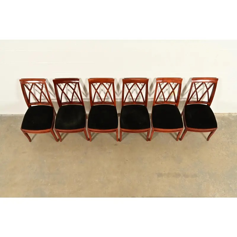 Bernhardt Regency Carved Mahogany Dining Chairs | Set of Six - Image 5