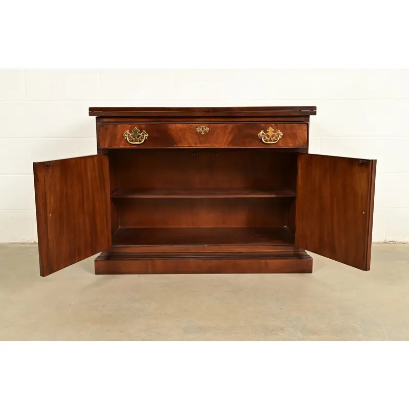 Drexel Heritage Georgian Flame Mahogany Flip Top Buffet Server or Bar Cabinet - Image 5