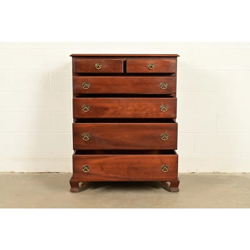 Stickley American Colonial Solid Cherry Wood Highboy Dresser | Circa 1950s - Image 5