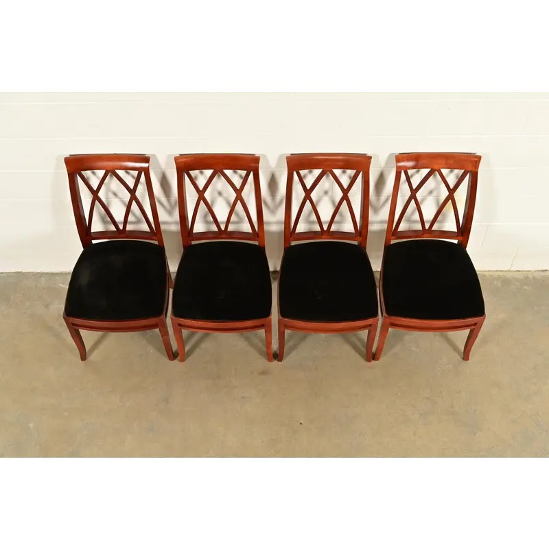 Bernhardt Regency Carved Mahogany Dining Chairs | Set of Four - Image 6