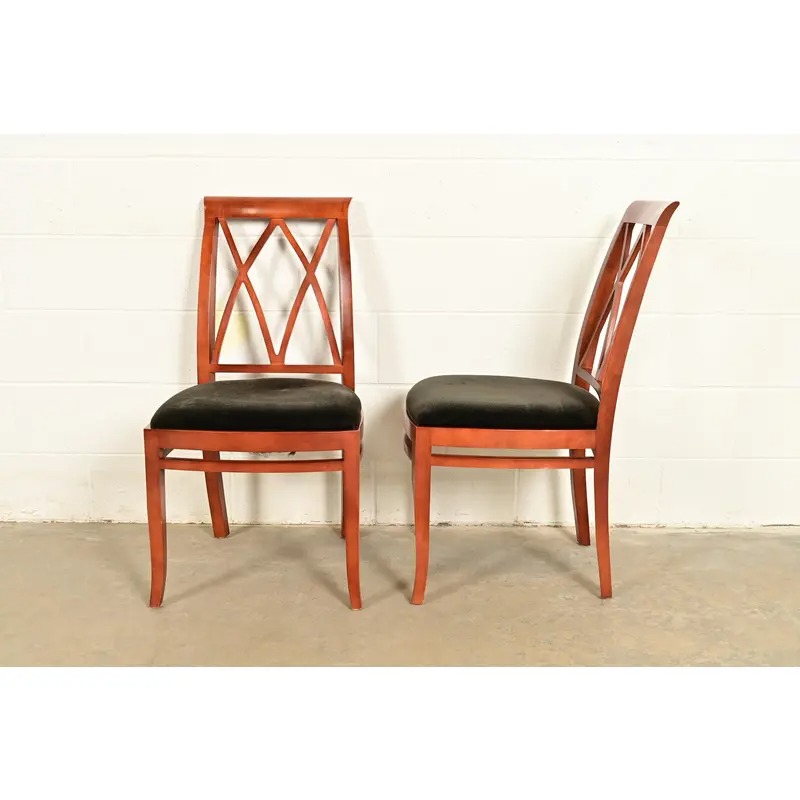 Bernhardt Regency Carved Mahogany Dining Chairs | Set of Six - Image 6