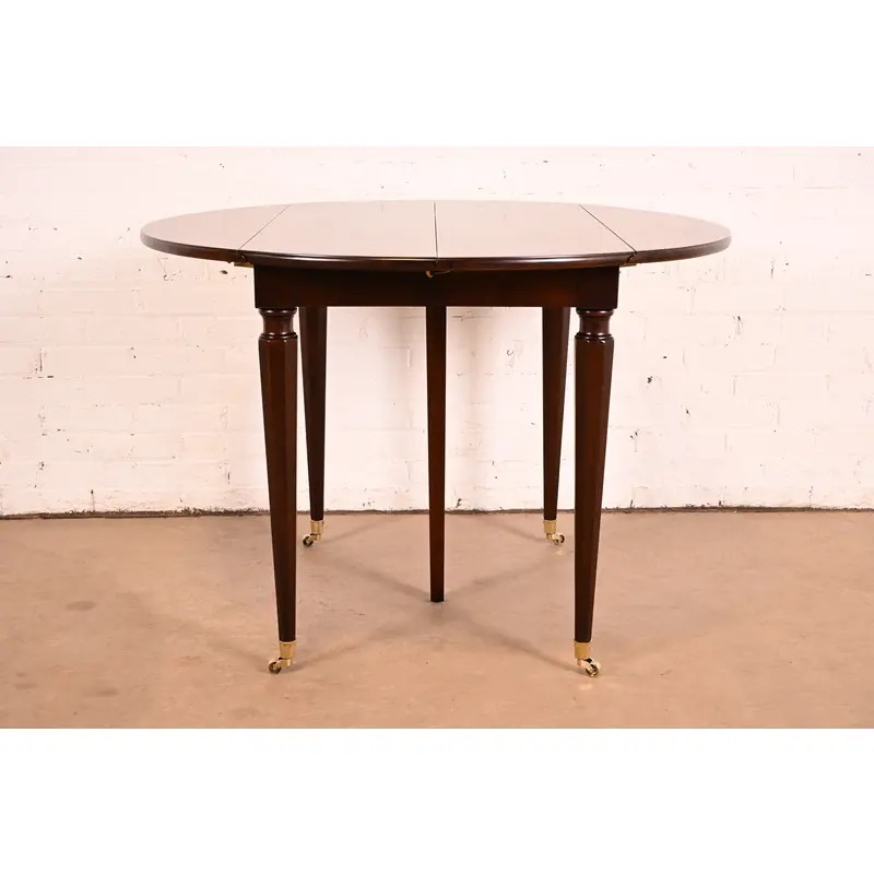 Kindel Furniture French Regency Louis XVI Cherry Wood Extension Dining Table, Newly Refinished - Image 6