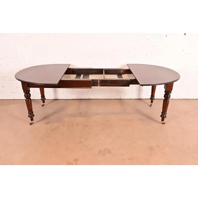 R. J. Horner Style Antique Victorian Carved Mahogany Extension Dining Table, Newly Refinished - Image 6