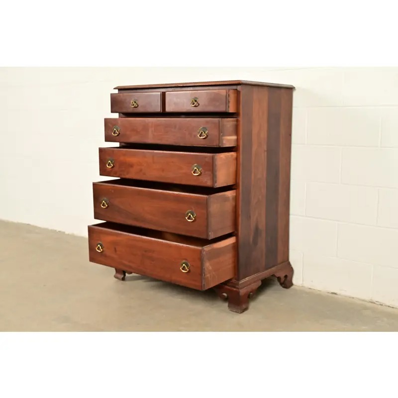 Stickley American Colonial Solid Cherry Wood Highboy Dresser | Circa 1950s - Image 6