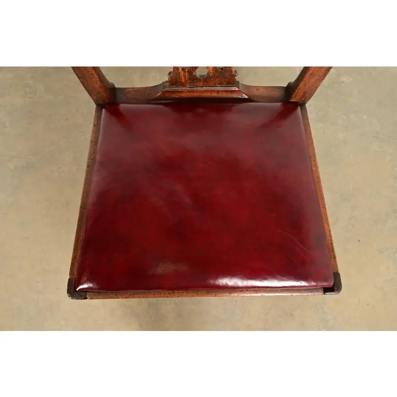 18th Century Antique Thomas Chippendale Period Carved Mahogany Side Chair or Dining Chair - Image 7