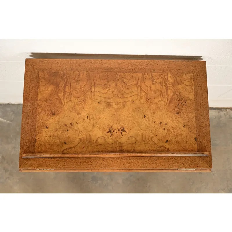 Baker Furniture French Provincial Louis XV Walnut and Burl Wood Book Stand or Magazine Stand | Circa 1960s - Image 7