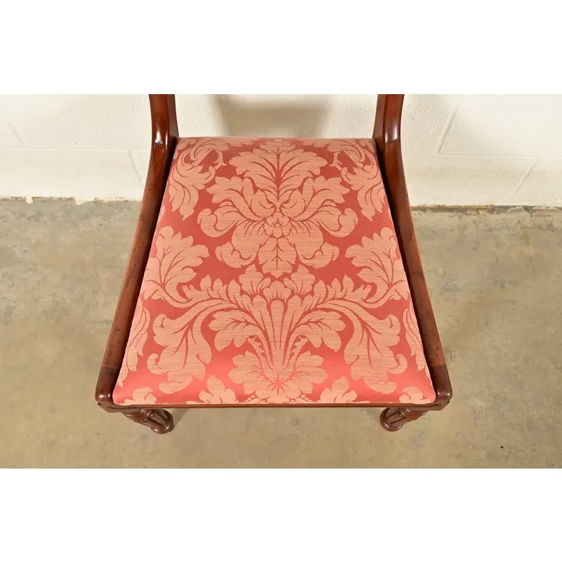 Baker Furniture Style English Regency Carved Mahogany Side Chairs or Dining Chairs, Pair - Image 7
