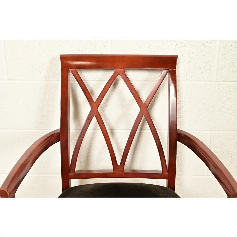Bernhardt Regency Carved Mahogany Dining Chairs | Set of Six - Image 7