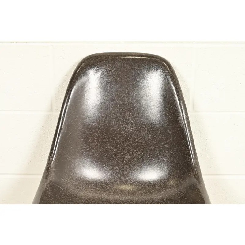 Charles & Ray Eames for Herman Miller DSS Seal Brown Stacking Shell Chairs | Set of Ten - Image 7