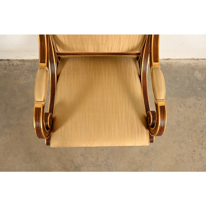 Karges French Regency Louis XVI Carved Walnut and Gold Gilt Dining Chairs | Set of Twelve - Image 7