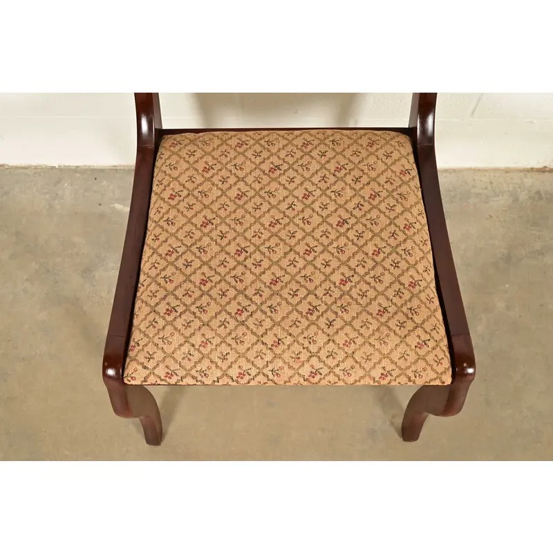 Kindel Furniture Style Regency Carved Mahogany Side Chair or Dining Chair, Circa 1940s - Image 7